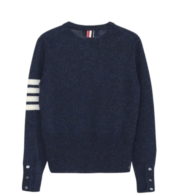 Additional production4-Bar Stripe Jersey Stitch Shetland Wool Knit