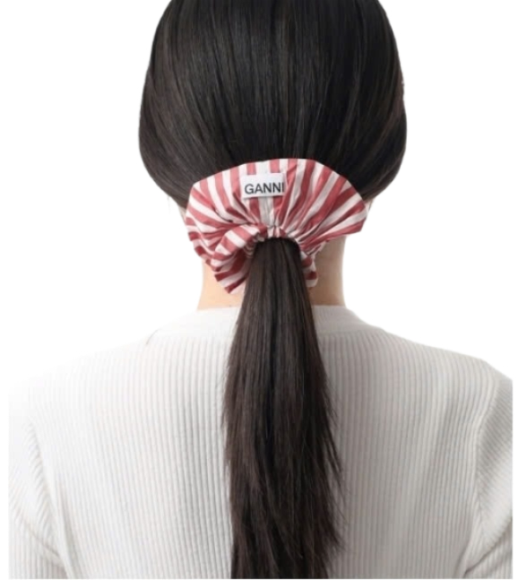 Striped Cotton Scrunchie