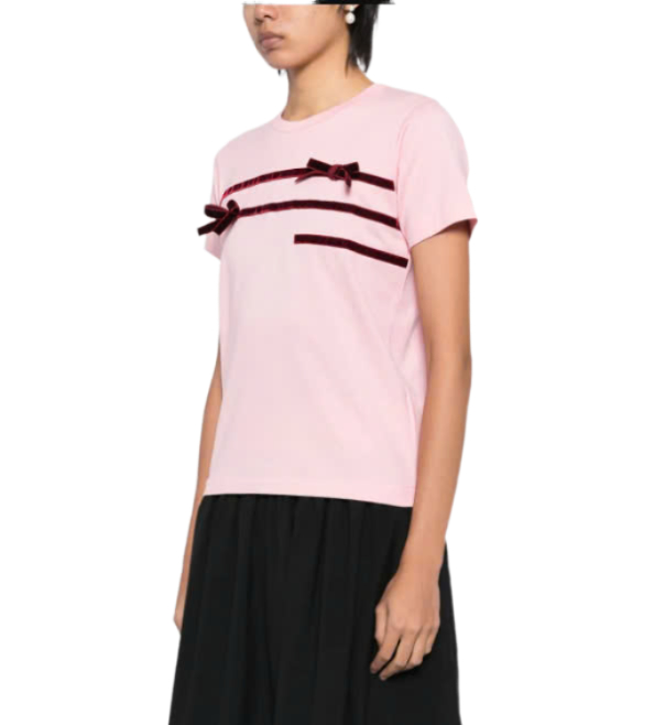 Velvet ribbon t-shirt