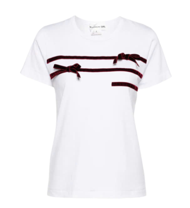 Velvet ribbon t-shirt