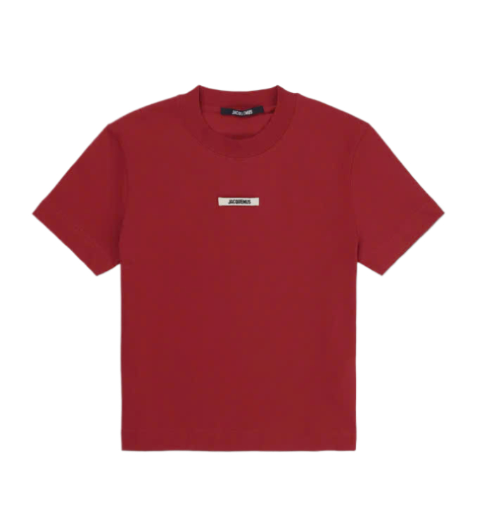 Le T-shirt Grosgrain Short Sleeve T-shirt - Dark Red