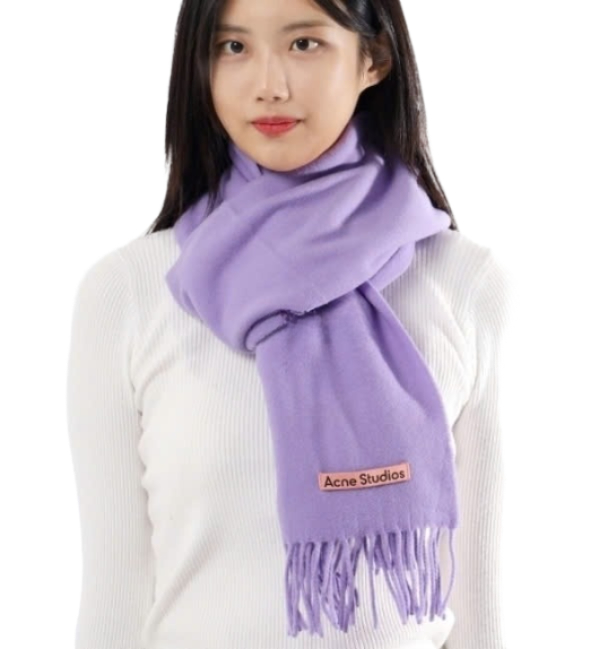 Fringe Wool Scarf - Oversized