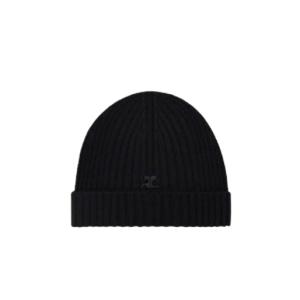 Logo embroidered wool beanie