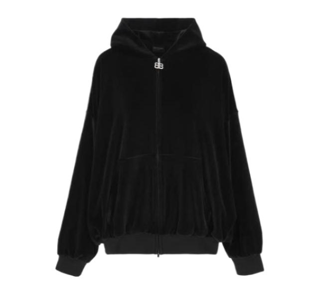 EMBLISHED LOGO HOOD - BLACK