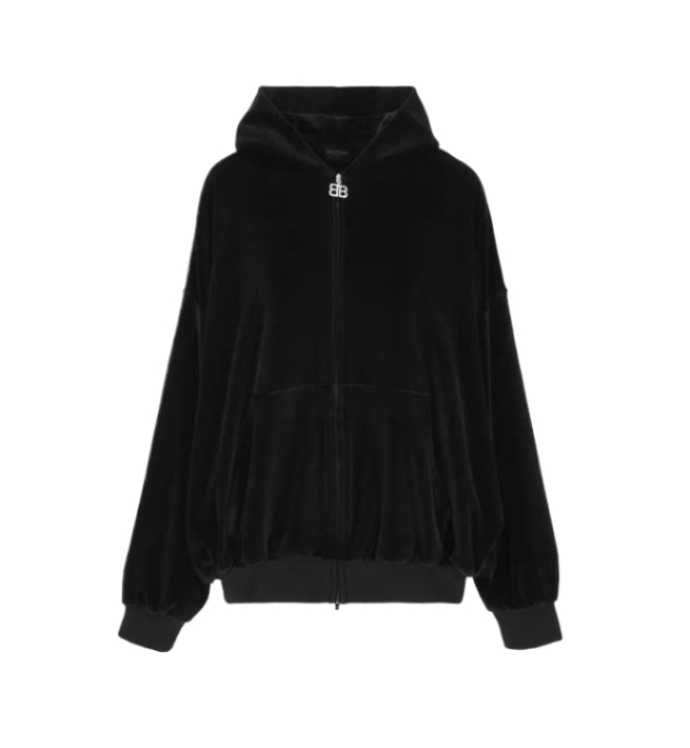 EMBLISHED LOGO HOOD - BLACK