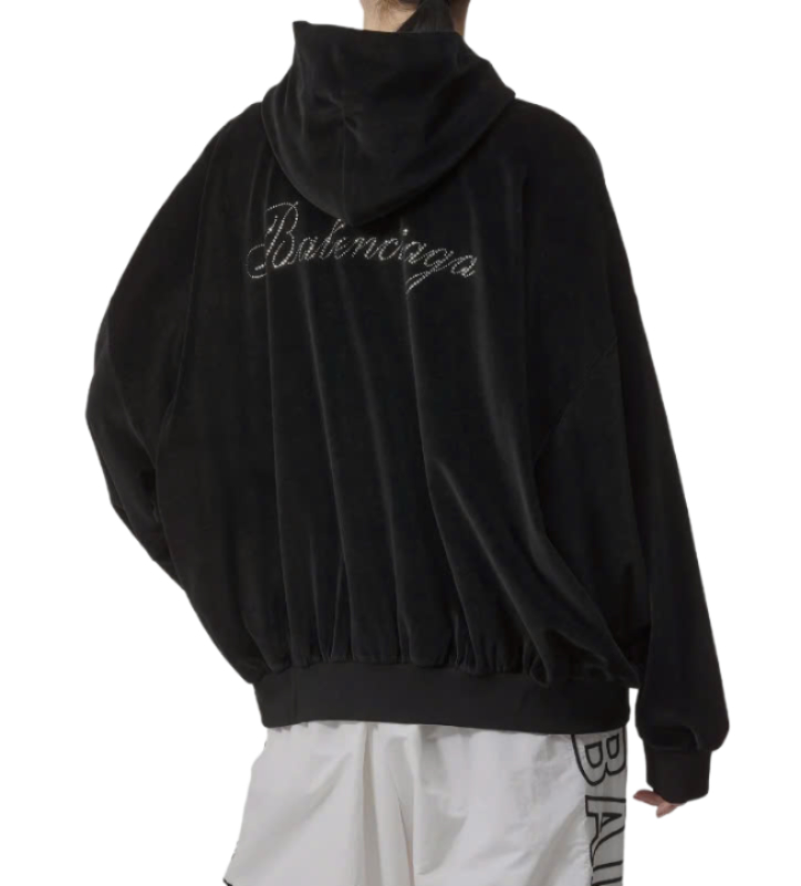 EMBLISHED LOGO HOOD - BLACK