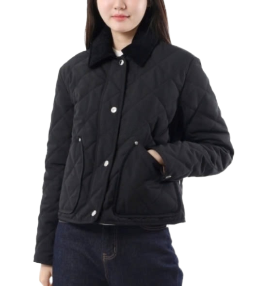 Crop quilted jacket