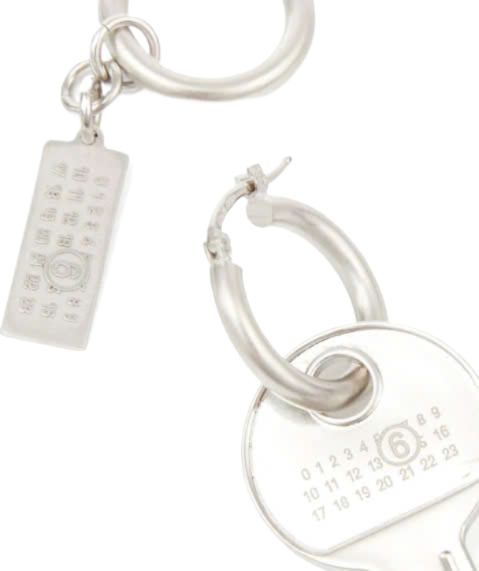 Number logo earrings 