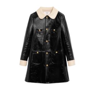 Babydoll leather coat