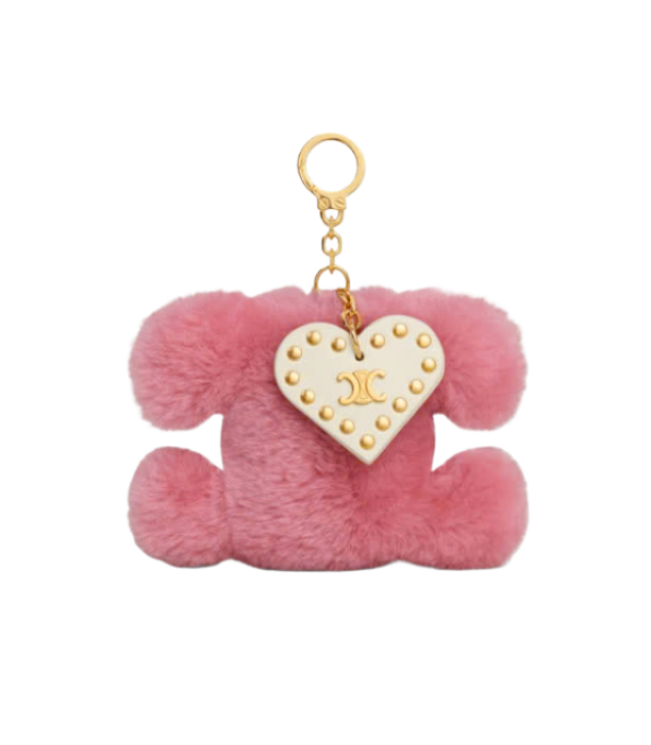 Triomphe Heart Pom Pom Keyring