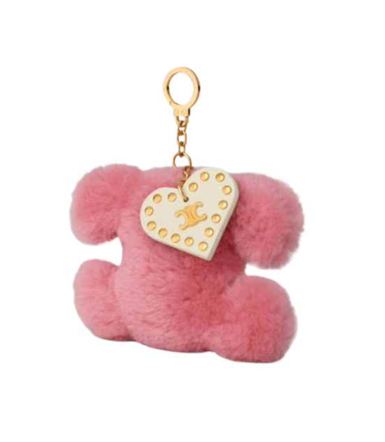 Triomphe Heart Pom Pom Keyring