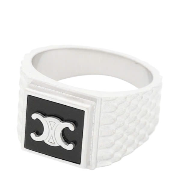 Triomphe Python Signet Ring