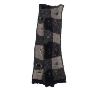 24FWPAST SCARF Black Destructive Gingham