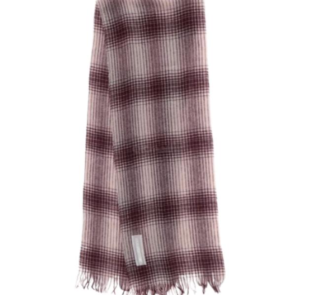 24FWCOTTAGE SCARF Resolution Check Wool