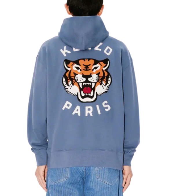 24FWLucky Tiger Genderless Embroidered Oversized Hoodie