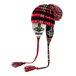 Palace x Vivienne Westwood Orb Knit Earflap Beanie Tartan - 24FW