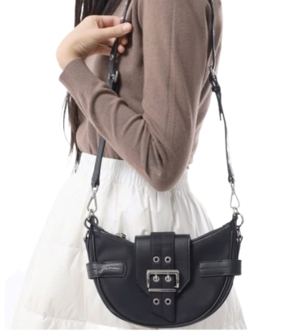 Black Small Bucky Crossbody Bag