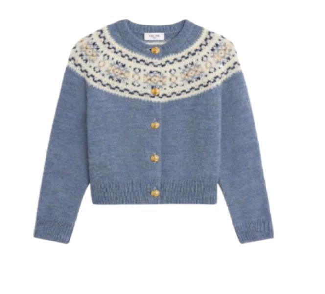 Triomphe Fair Isle Wool Cardigan