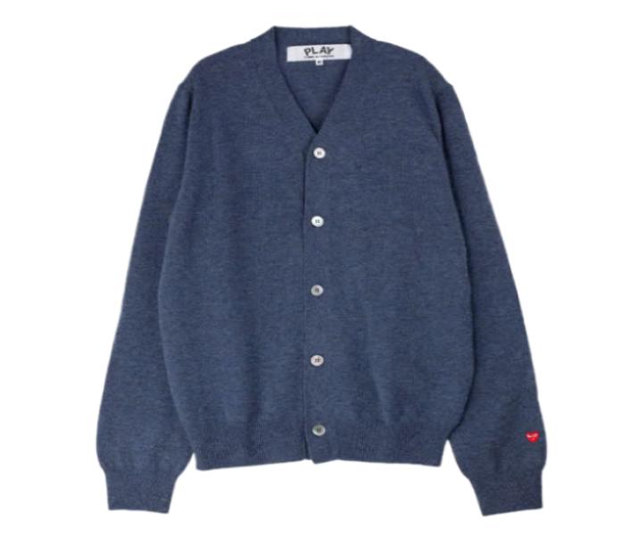 Small Red Heart Wappen Wool Cardigan