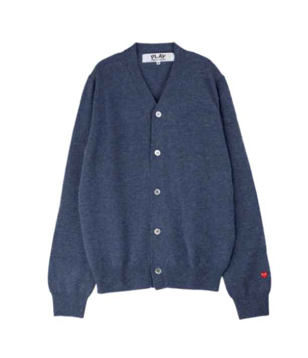 Small Red Heart Wappen Wool Cardigan