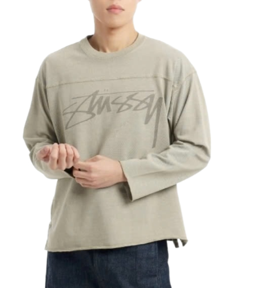 Football Crew Pigment Dyed Long Sleeve Tee