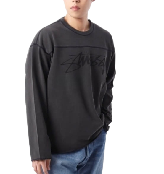 Football Crew Pigment Dyed Long Sleeve Tee