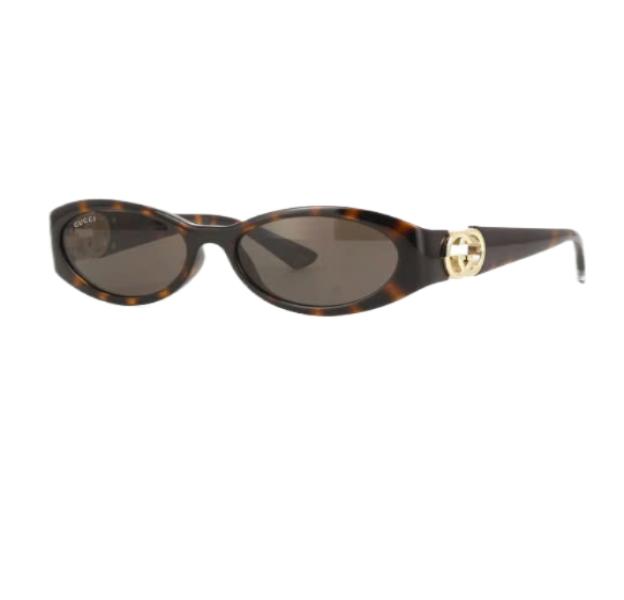 Logo Temple Oval Havana Sunglasses