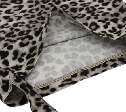 Emis New Leopard Corduroy Eco Bag Gray