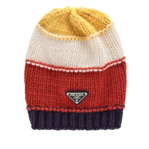 Striped Wool Cashmere Beanie 