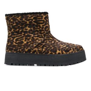 Leopard padded ankle boots 