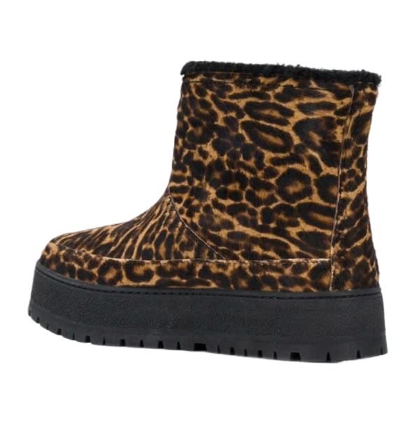 Leopard padded ankle boots 