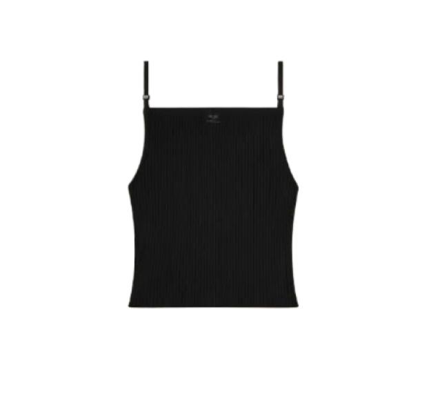 Re-edition logo ribbed tank top