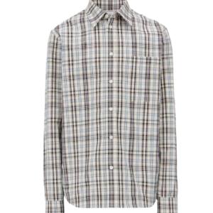 Check pattern cotton shirt