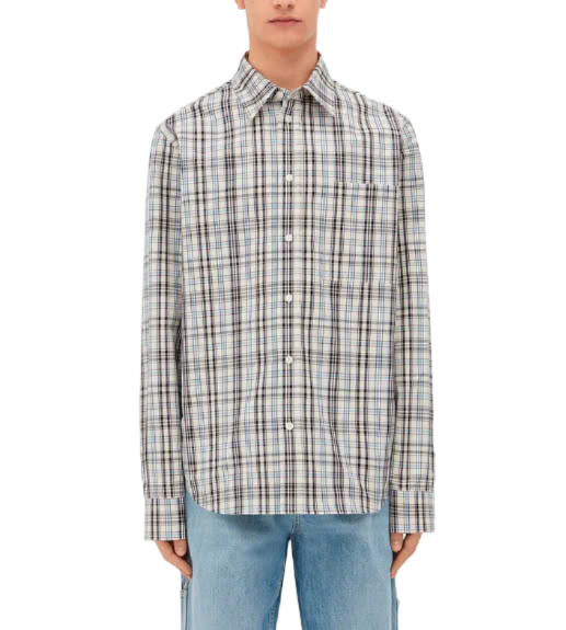 Check pattern cotton shirt