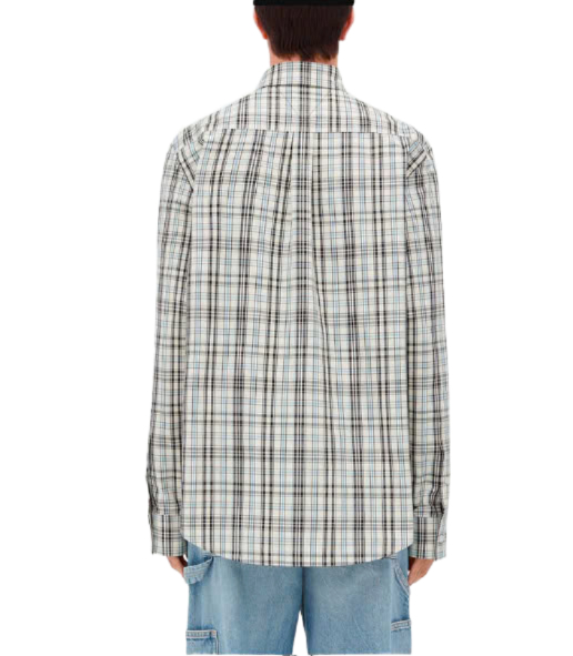 Check pattern cotton shirt