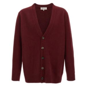 V-Neck Cardigan Bordeaux