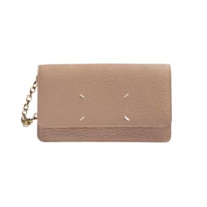 Four Stitches Chain Wallet Mud Brown