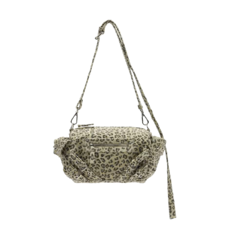 STUD POCKET BAG IN LEOPARD