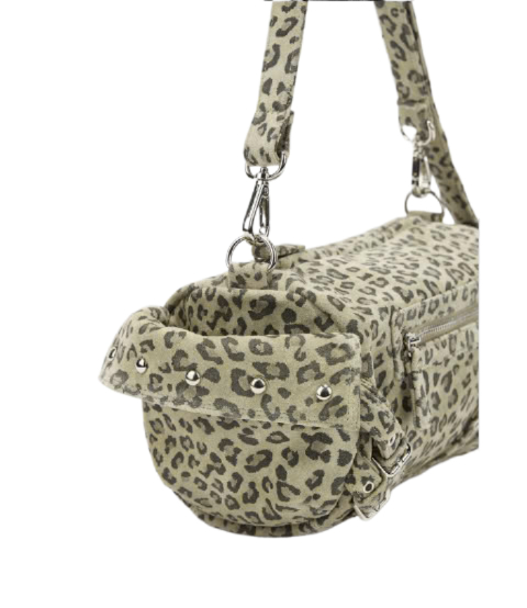 STUD POCKET BAG IN LEOPARD