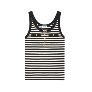 Striped cotton tank top