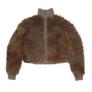 Neck Logo Fur Jacket