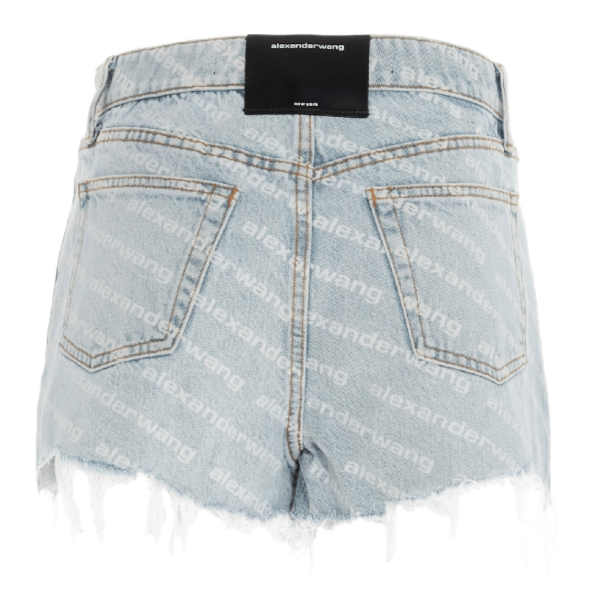 24SS Blue All-Over Bite Shorts Denim Jean