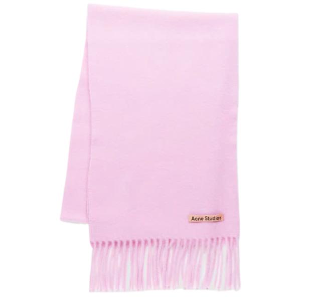 Wool Scarf - Skinny Acne Fringe Wool Scarf Skinny