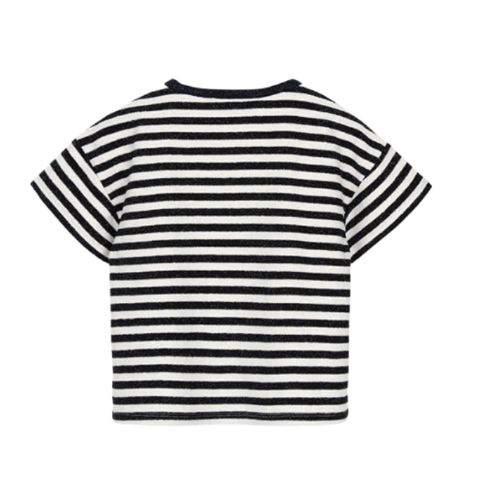 KIDS Marine White Logo Patch Stripe T-Shirt