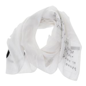 Logo printed viscose scarf