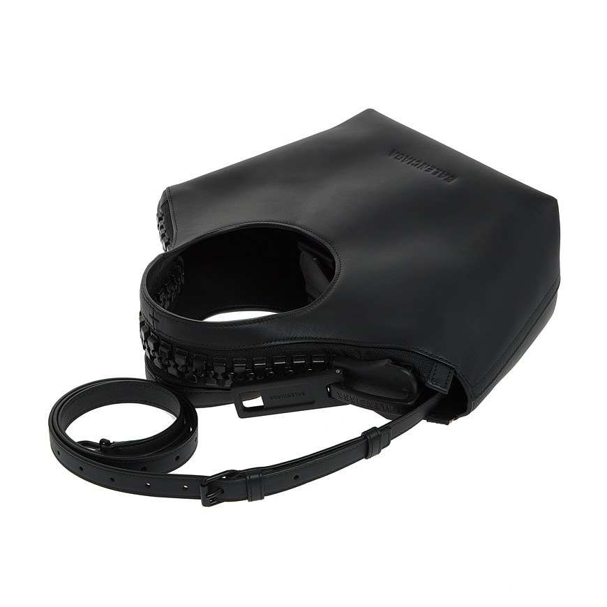 Balenciaga Black Megazip Leather Shoulder Bag