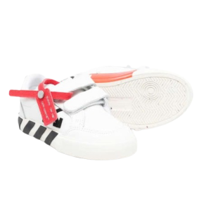 OFF-WHITE KIDS VELCRO VULCANIZED SNEAKERS WHITE & BLACK