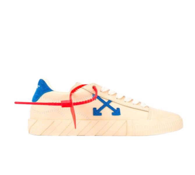 NEW ARROW LOW VULCANIZED SNEAKERS BEIGE & BLUE