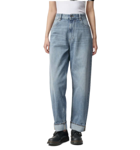 Straight Vintage Denim Pants - Mid Blue