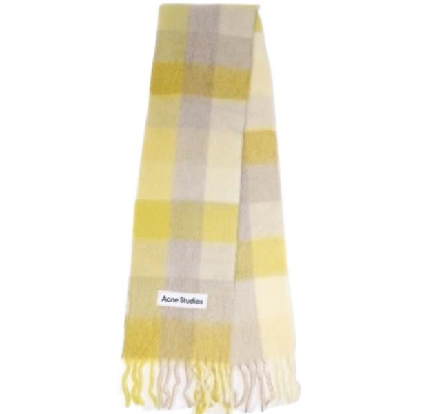 Mohair Checked Scarf 